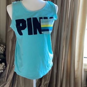 PINK Victoria’s Secret Sz XS blue tank top